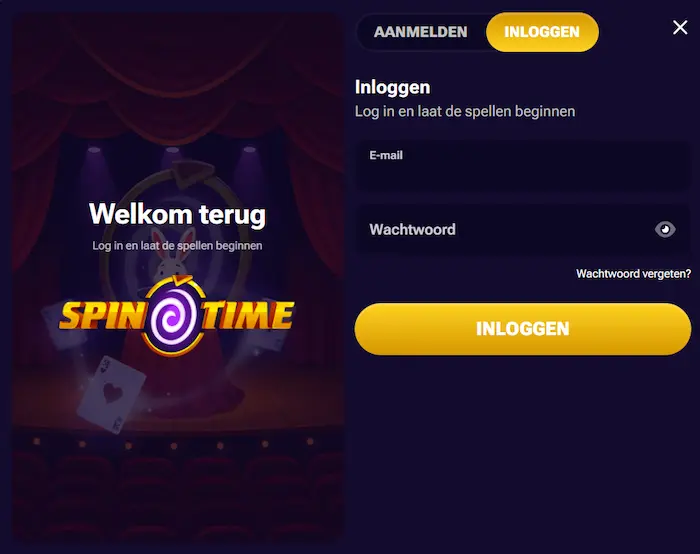 Spintime Casino Login